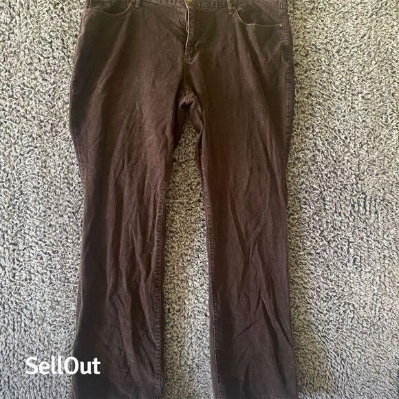 Eddie Bauer Women's Curvy Bootcut Corduroy Pants Brown Size 14 - Picture 4 of 10